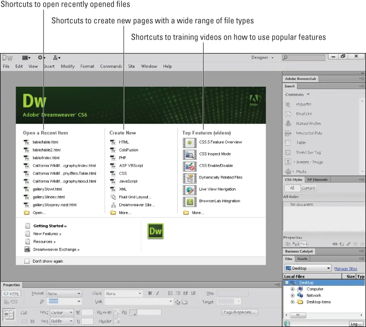 Dreamweaver CS6 For LuckyTemplates Cheat Sheet