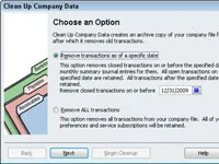 Hogyan tisztítsuk meg a vállalati fájlokat a QuickBooks 2011-ben