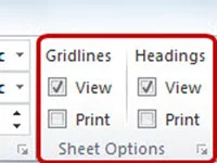 Kā drukāt režģlīnijas un rindu un kolonnu virsrakstus programmā Excel 2010