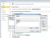 Kako odstraniti besede iz slovarja po meri Word 2010