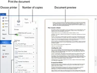 Kā izdrukāt Word 2010 dokumentu
