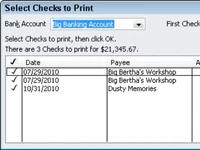 A QuickBooks 2010 csekkűrlapjainak testreszabása
