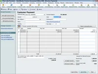 Az ügyfelek fizetéseinek rögzítése a QuickBooks 2010-ben