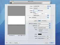 Névjegyek nyomtatása a Mac OS X Snow Leopards címjegyzékből