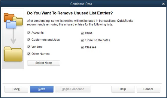 Mit jelent a QuickBooks vállalati fájlok tömörítése?