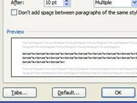 Kā mainīt noklusējuma tabulēšanas pieturas programmā Word 2007