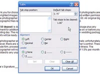 Kā mainīt noklusējuma tabulēšanas pieturas programmā Word 2007