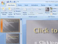Kā atjaunot pazaudētos vietturus programmā PowerPoint 2007 slaidu šabloni