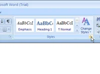 Kā modificēt stilu programmā Word 2007