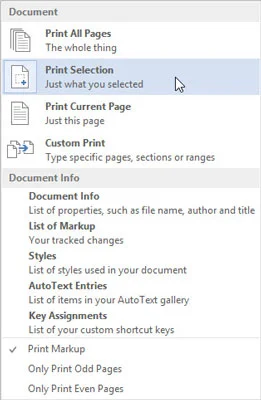 Kā izdrukāt teksta bloku programmā Word 2013