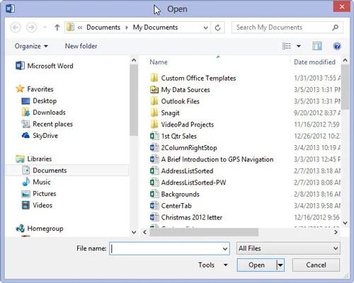 Kā pirmo reizi saglabāt dokumentu programmā Word 2013
