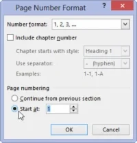 Kā sākt savu dokumentu ar citu lappuses numuru programmā Word 2013