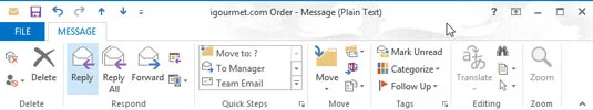 Kā atbildēt uz ziņojumu programmā Outlook 2013
