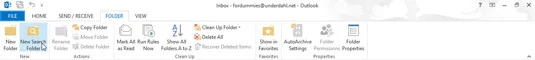 Kā iestatīt meklēšanas mapi programmā Outlook 2013