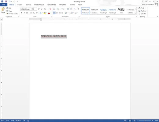 Kā pārbaudīt svešvalodu tekstu programmā Word 2013