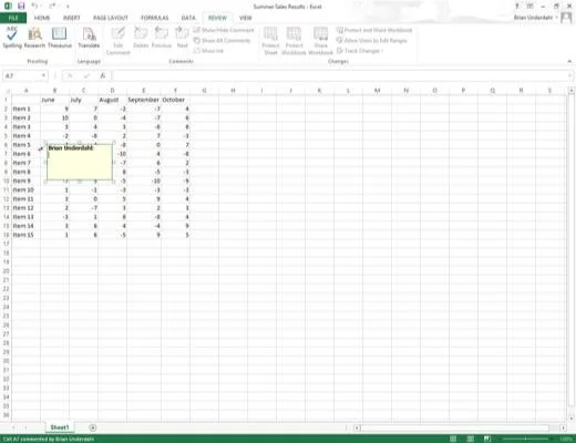 Како додати коментаре у ћелије радног листа програма Екцел 2013