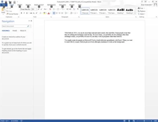 Kako poslati datoteko v Outlook 2013