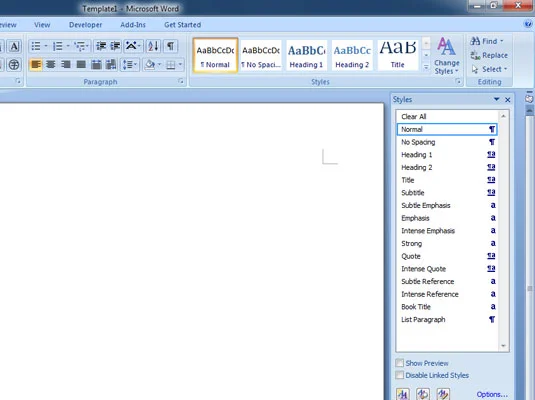 Kako ustvariti predlogo za Word 2007 iz nič