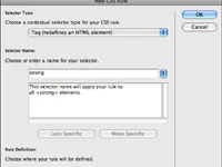 Oppretting av nye tagstiler i Adobe CS5 Dreamweaver
