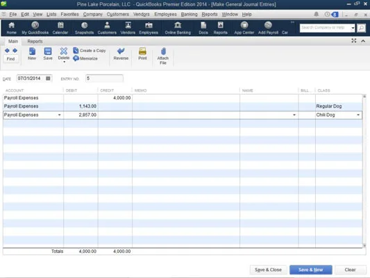 Tevékenységalapú költségszámítási osztályok a QuickBooks 2014-ben