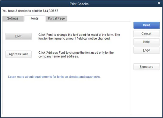 Как да персонализирате формуляра за проверка на QuickBooks