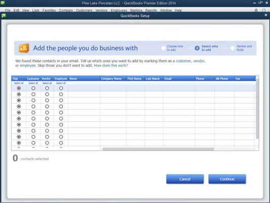 A QuickBooks 2014 telepítésének futtatása
