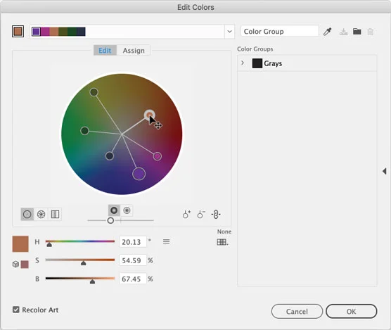 Illustrator CC fargeguider og fargetemaer