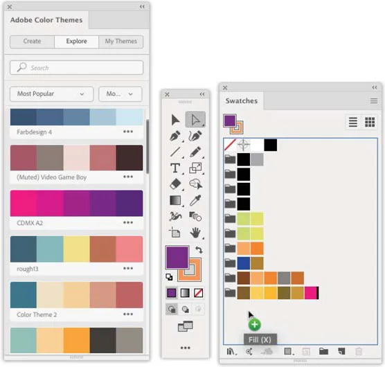 Illustrator CC fargeguider og fargetemaer