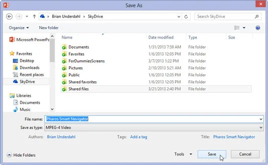 Kā izveidot video no PowerPoint 2013 prezentācijas