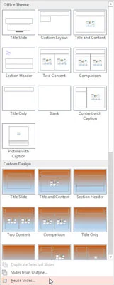 Kako ukrasti diapozitive iz druge predstavitve PowerPoint 2013