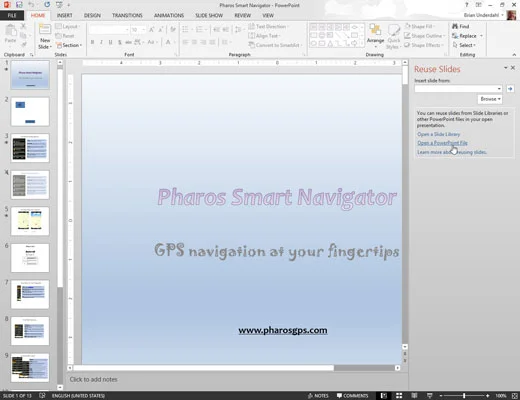 Kako ukrasti diapozitive iz druge predstavitve PowerPoint 2013