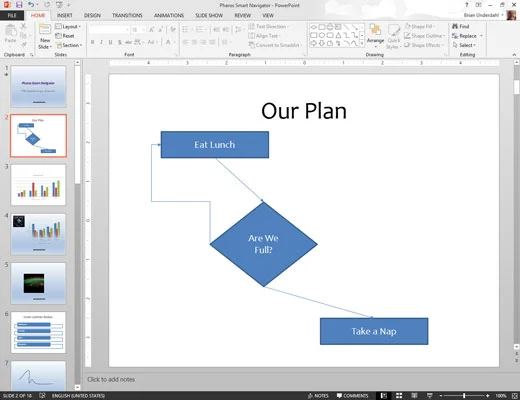 Kā izveidot blokshēmas programmā PowerPoint 2013