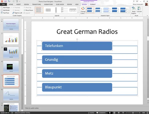 Kā izveidot SmartArt diagrammu programmā PowerPoint 2013