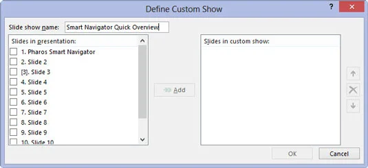 Kā izveidot pielāgotu šovu programmā PowerPoint 2013