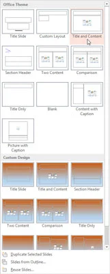 Kā pievienot jaunu PowerPoint 2013 slaidu ar diagrammu