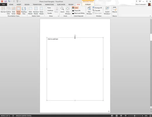 Kako dodati stran z dodatnimi opombami za diapozitiv PowerPoint 2013