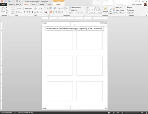Kako spremeniti mojster izročkov PowerPoint 2013