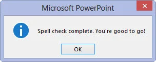Kā pēc fakta pārbaudīt pareizrakstību jūsu PowerPoint 2013 prezentācijā
