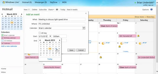 Kā ievadīt kalendāra tikšanās no Outlook.com