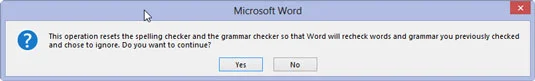 Kā atsaukt komandu Ignorēt visu programmā Word 2013