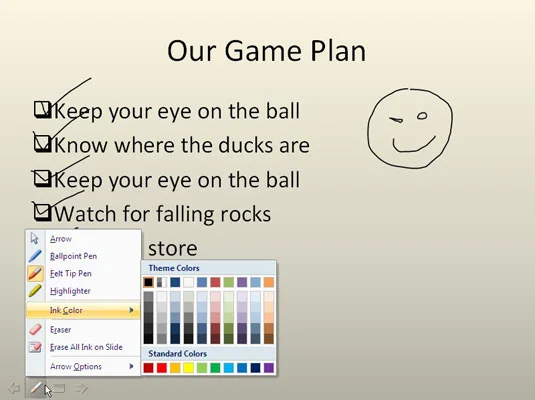 Törölje a toll és a kiemelő rajzokat a PowerPoint diákon