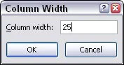 Kā mainīt kolonnas platumu un rindas augstumu programmā Excel 2007