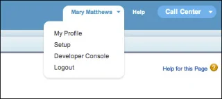 Страницата „Моите настройки“ на Salesforce.com Service Cloud
