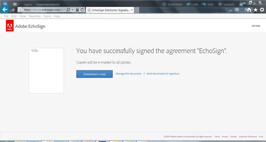 Dokumentumok elektronikus aláírása az EchoSign segítségével