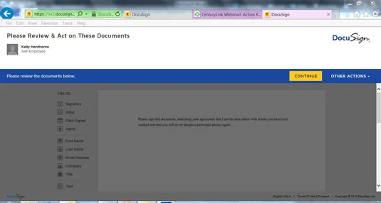Hogyan írjunk alá egy dokumentumot a DocuSign segítségével