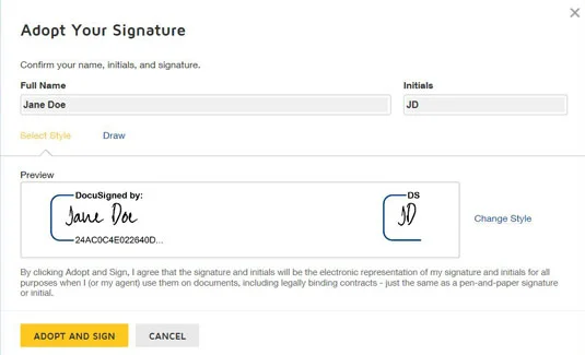 Hogyan írjunk alá egy dokumentumot a DocuSign segítségével