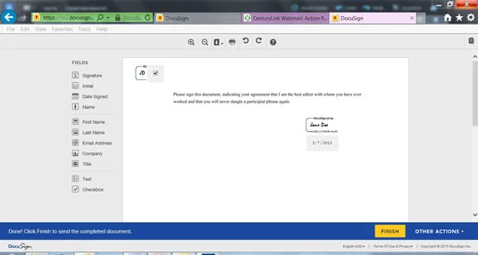 Hogyan írjunk alá egy dokumentumot a DocuSign segítségével
