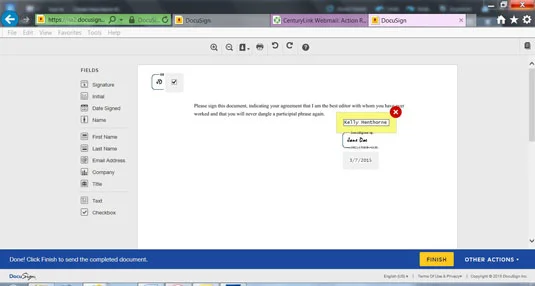 Hogyan írjunk alá egy dokumentumot a DocuSign segítségével