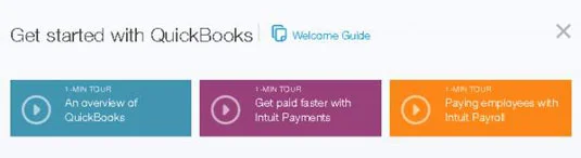 9 части от началната страница на QuickBooks Online Company