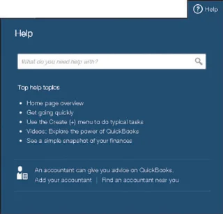 9 части от началната страница на QuickBooks Online Company